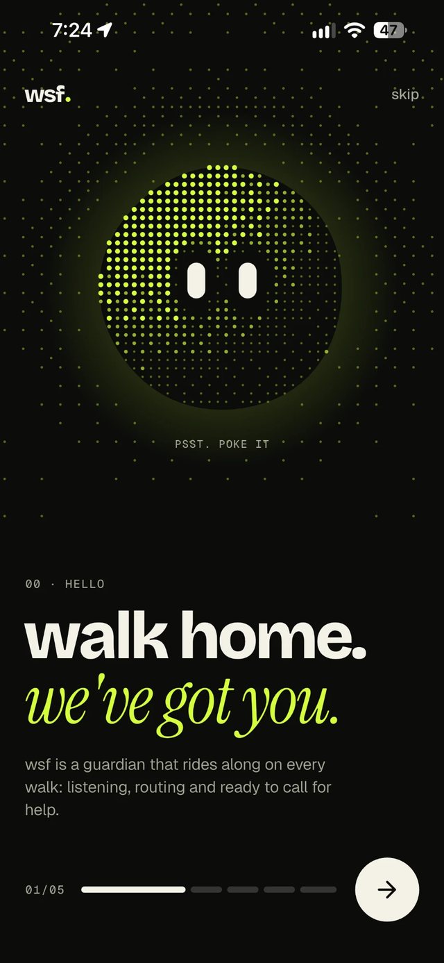 WSF onboarding: walk home, we've got you